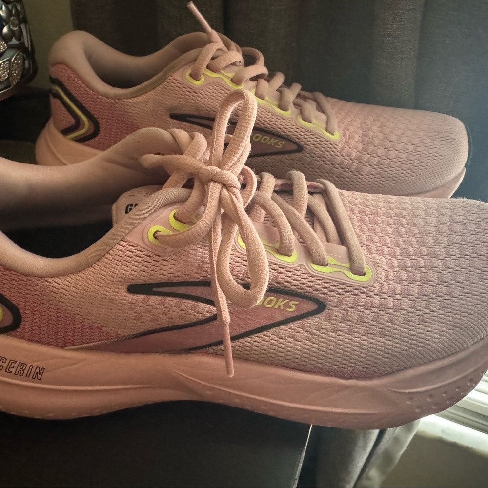Brooks Women's Pink and Yellow Sneakers